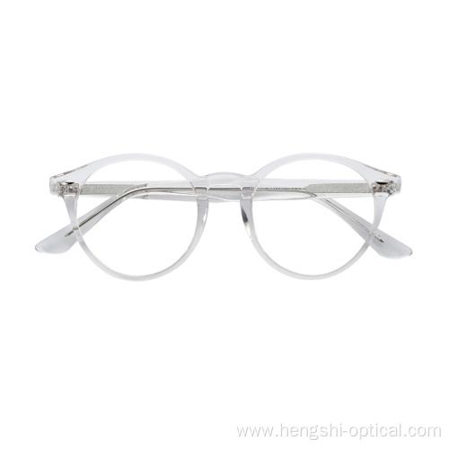 In Stock Round Clear Vintage Optical Eyewear Acetate Frame